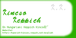 kincso keppich business card